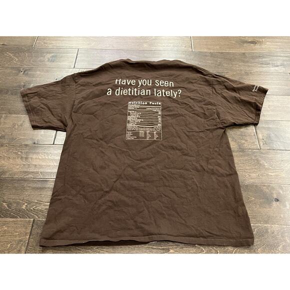 Hanes Mens Brown got moose? Have You Seen A Dietitian Lately? T-shirt Size XL - Picture 3 of 8